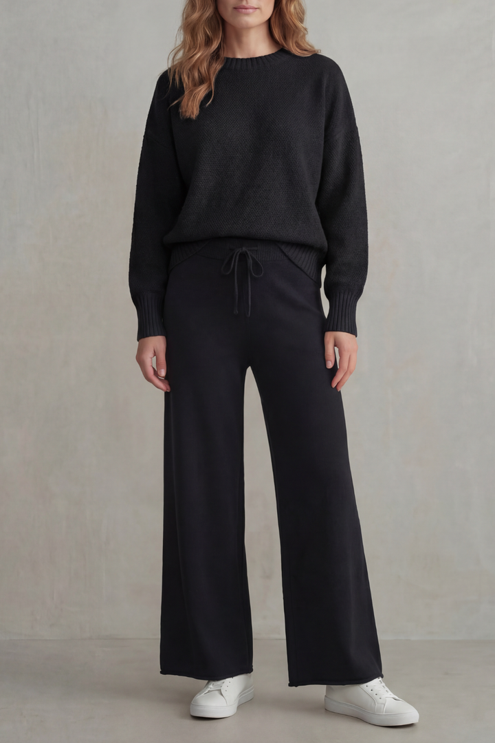 Women's Textured Knit Jumper and Trouser Lounge Set - Gemmienne
