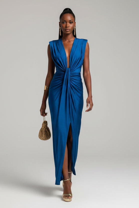 Moriah - Elegant Pleated  Maxi Dress