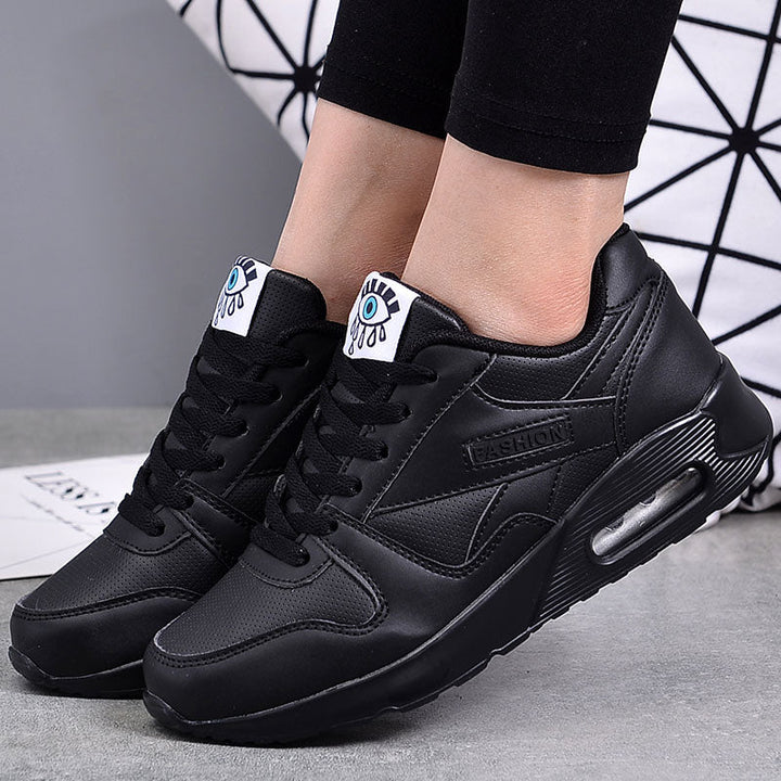 Women's Pink Air Cushion Trainers with Lace-Up Closure