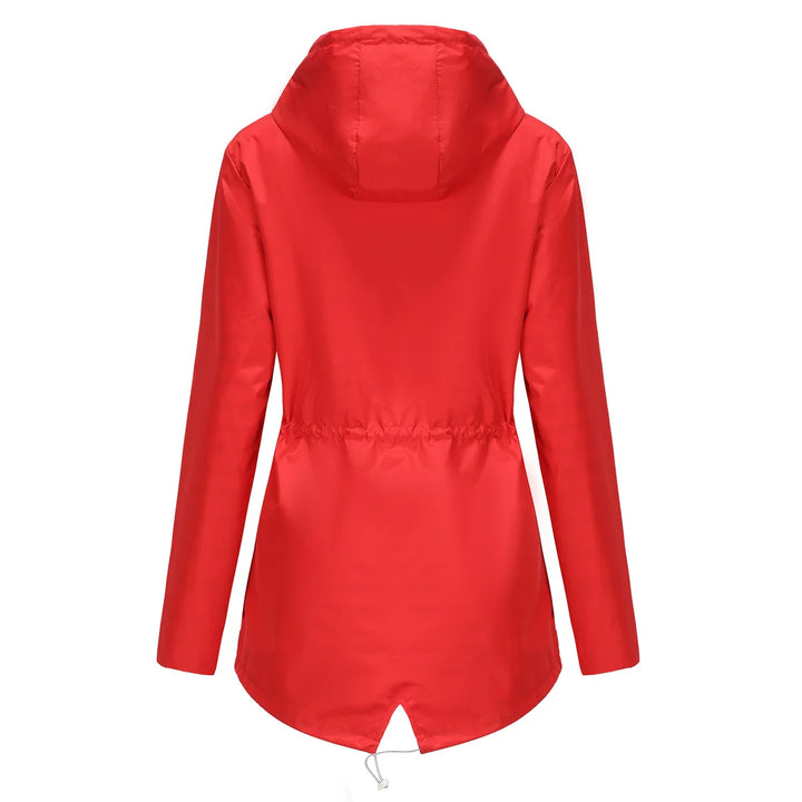 Women's Waterproof Drawstring Rain Jacket - Cerisane