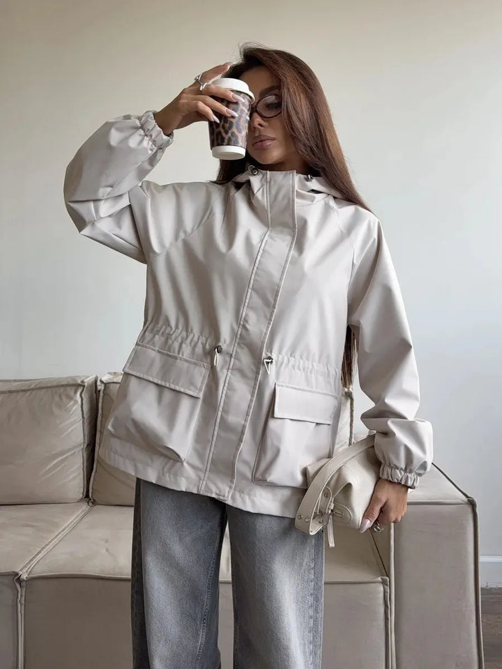 Women's Waterproof Hooded Windbreaker Rain Jacket - Verrine