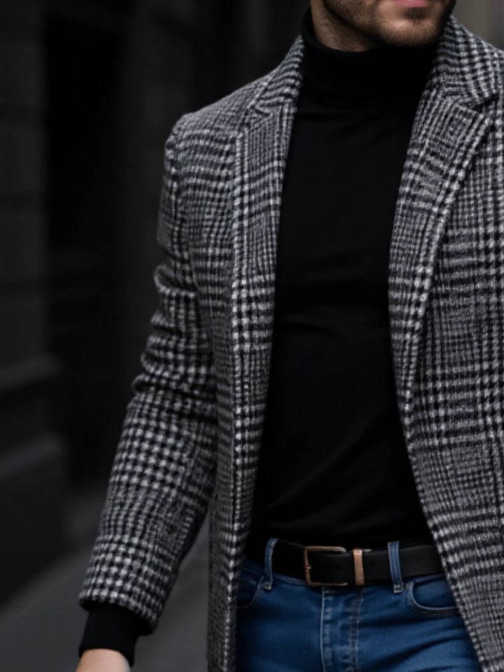Men's Houndstooth Wool Trench Coat – Rutherford