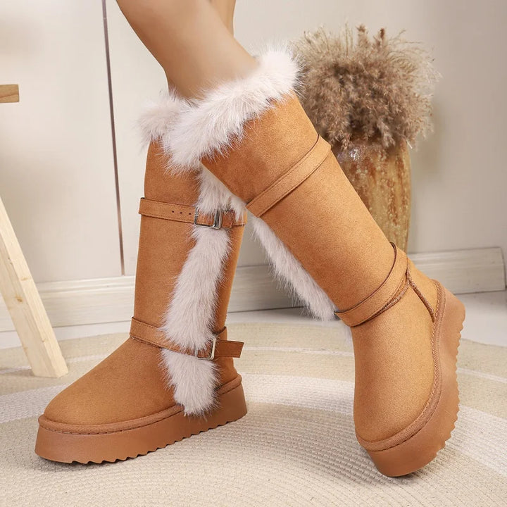 Women's Chunky Sole Mid-Calf Boots – Ravelise