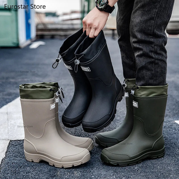 Men's Waterproof Non-Slip Rain Overshoes - Cobblane