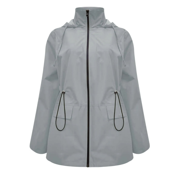 Women's Oversized Hooded Zip Raincoat - Ondalise