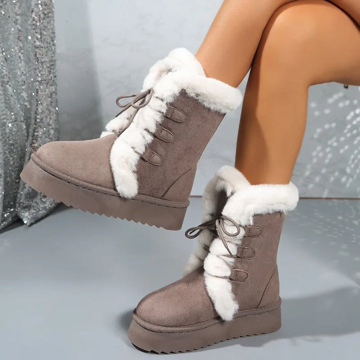 Women's Retro Mid-Calf Snow Boots – Wintrelle