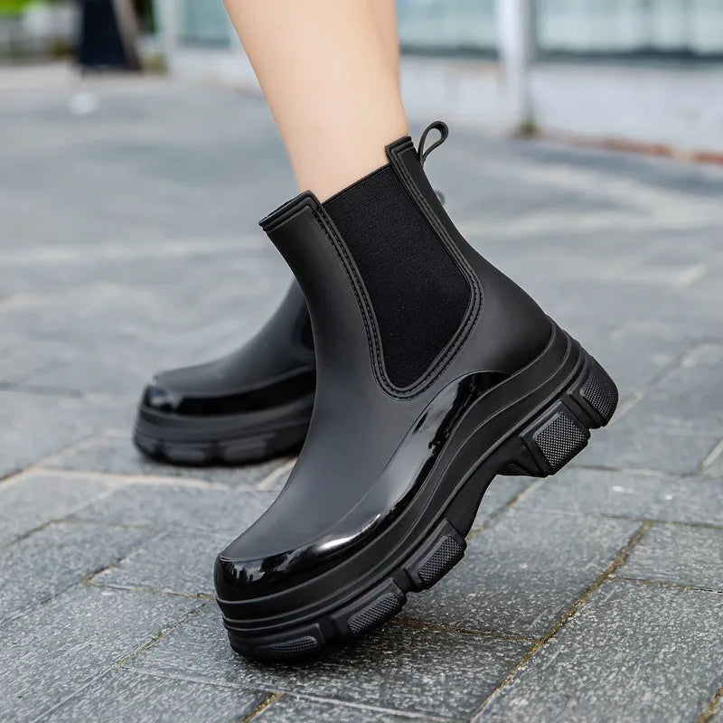 Women's Mid-Calf Platform Rain Boots – Ardelane