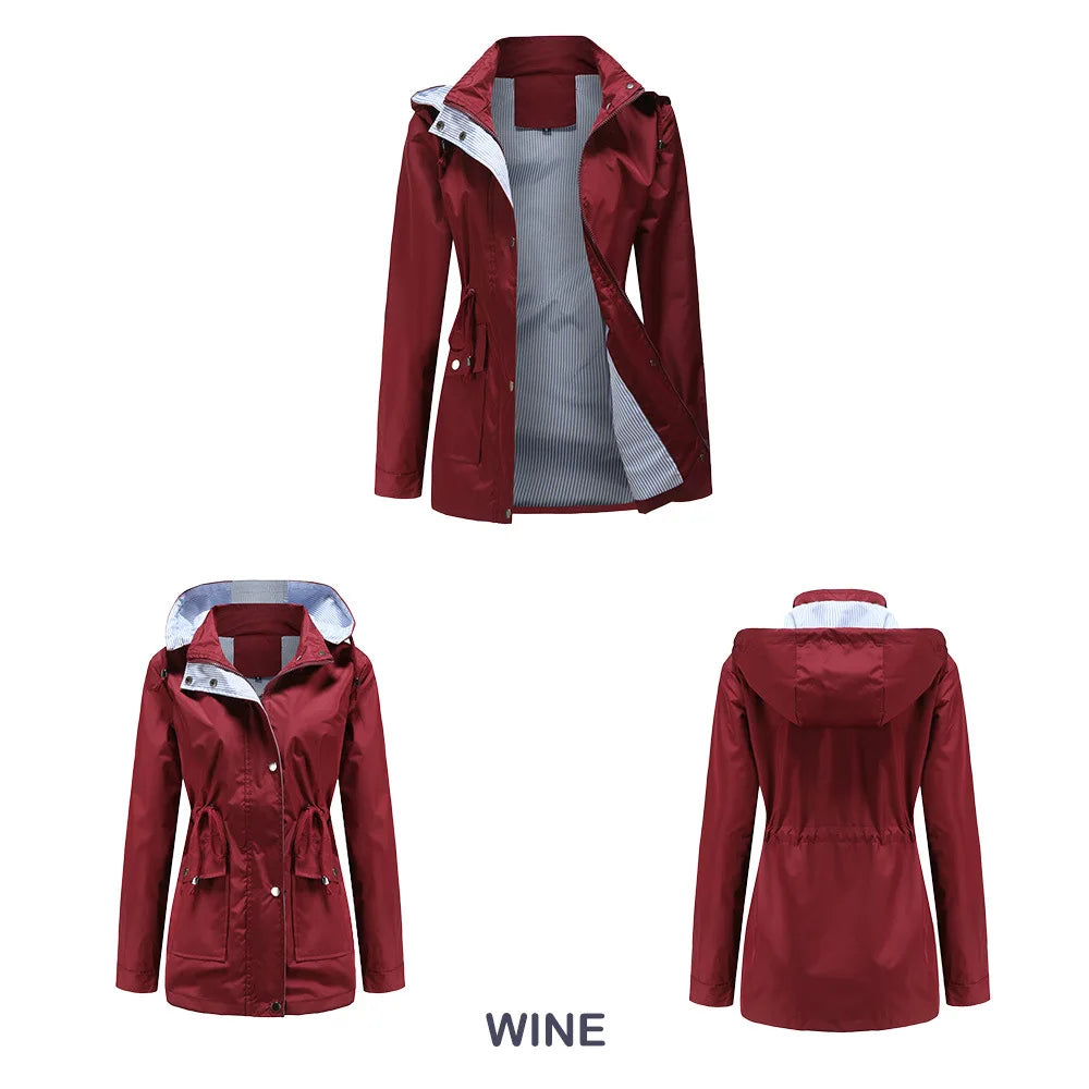 Women's Hooded Waterproof Jacket - Marisenne