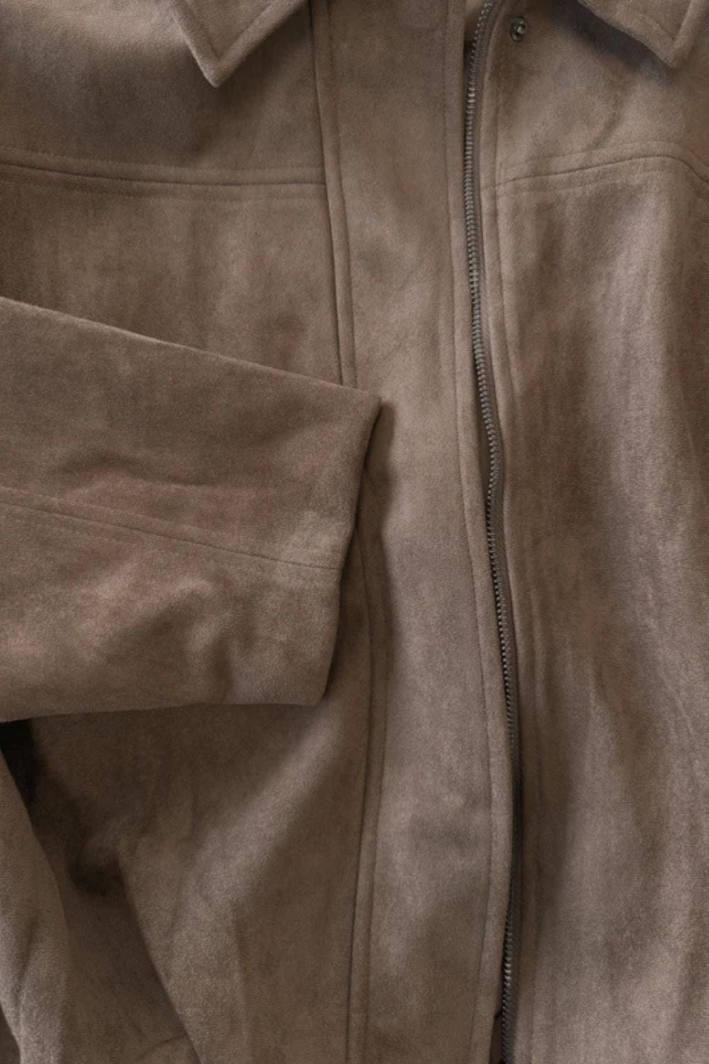 Women's Sculpted Volume Suede Bomber Jacket – Vesper