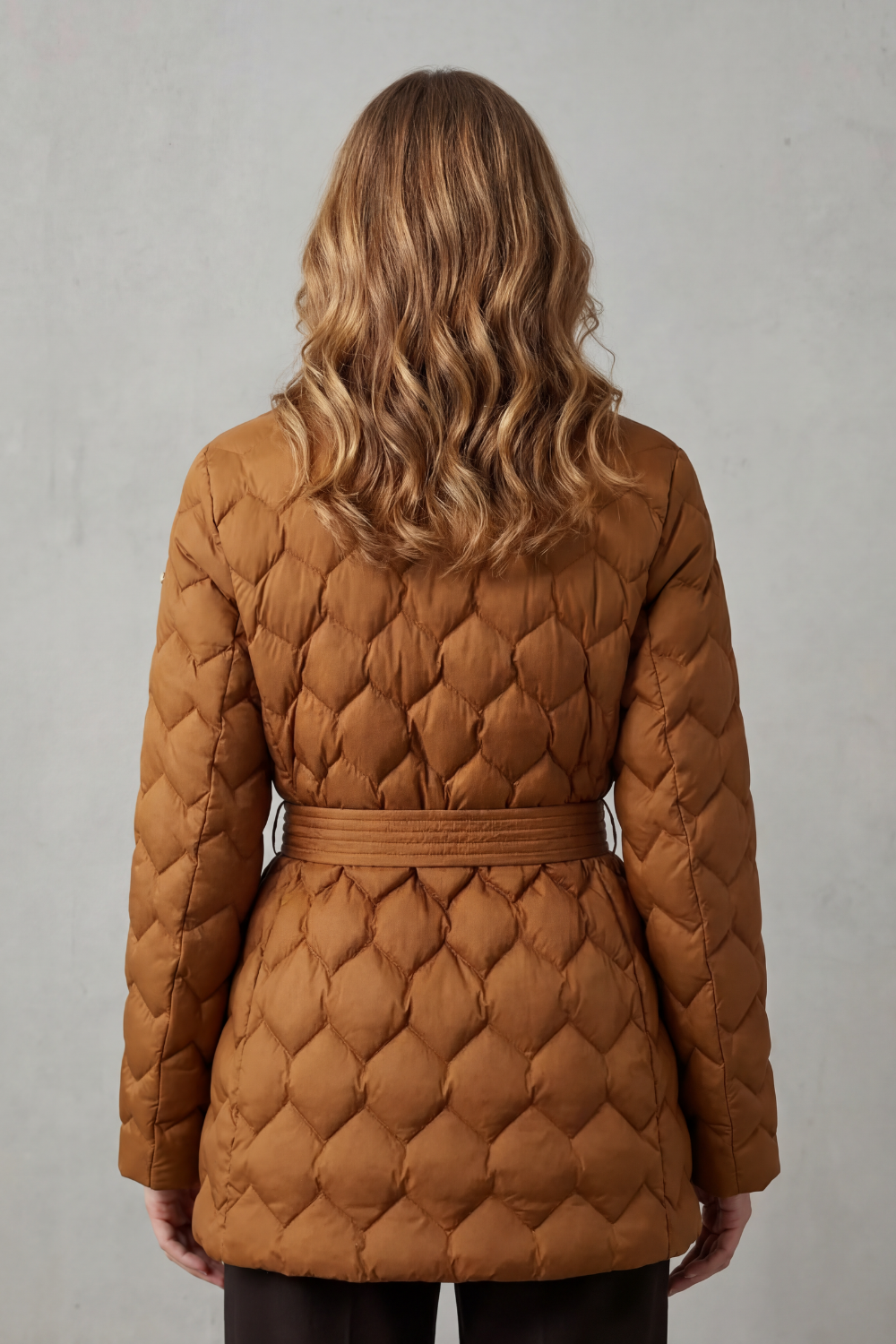 Women's Sculpted Quilted Belted Puffer Jacket – Thea
