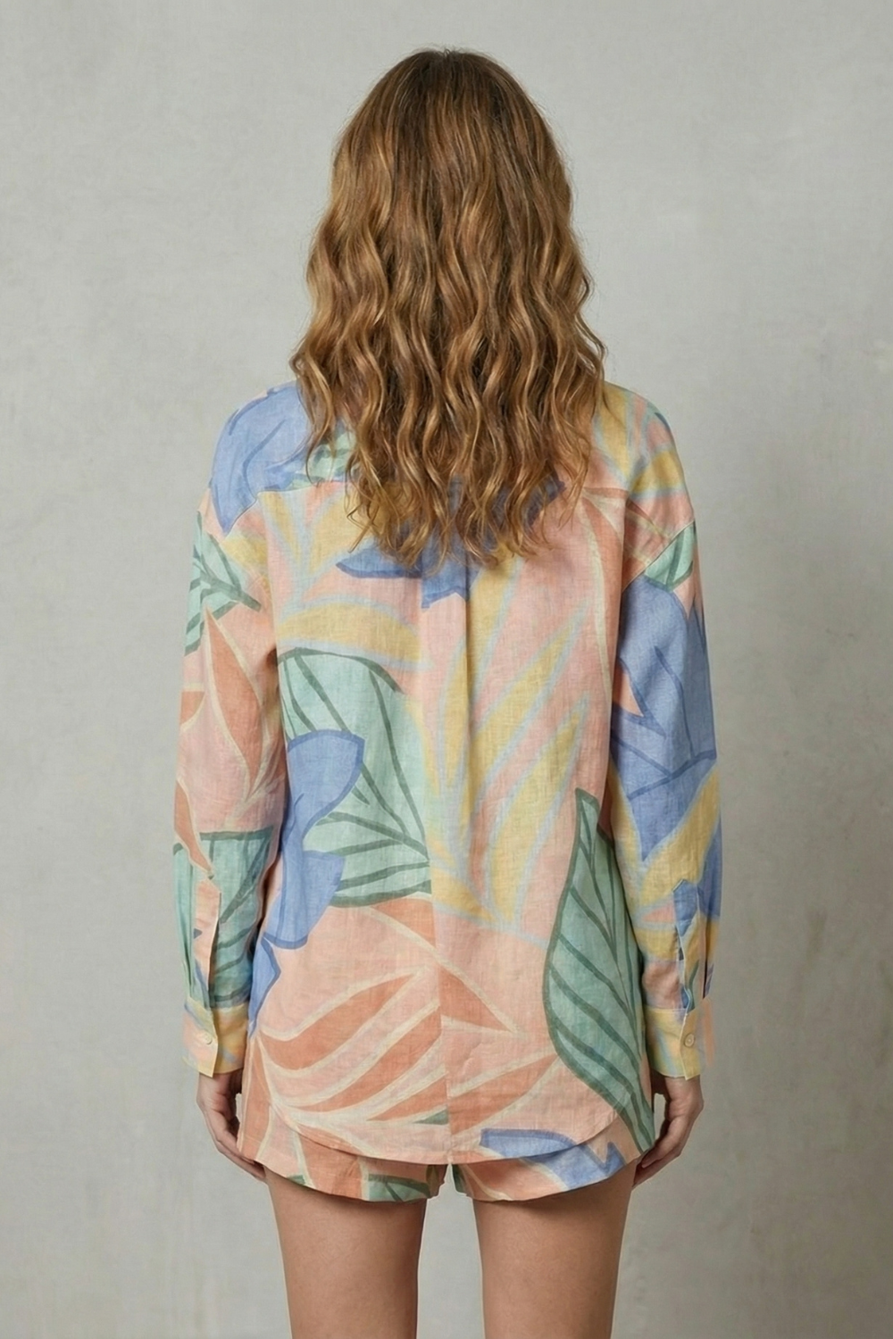 Women's Tropical Print Shirt and Shorts Co-ord Set - Gardenielle