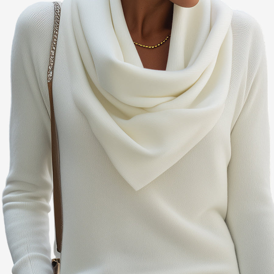 Patricia - Draped Collar Sweater.