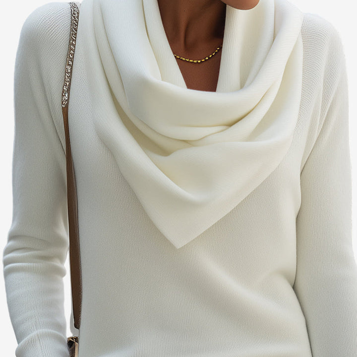 Patricia - Draped Collar Sweater.