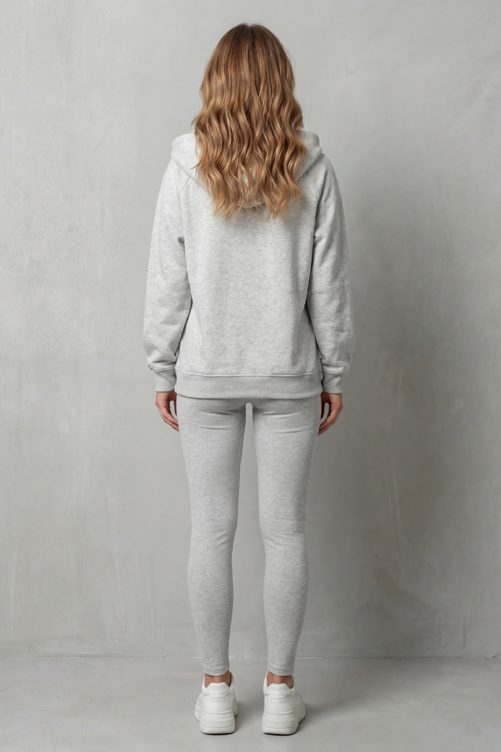 Women's Button Hoodie and Ribbed Legging Co-ord Set - Enorielle