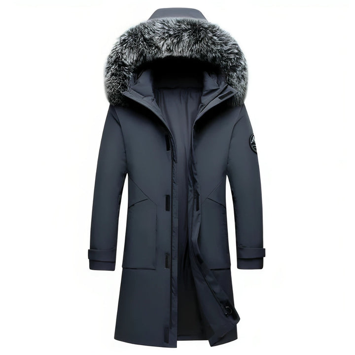 Winterton women's hooded winter parka in Charcoal – front view