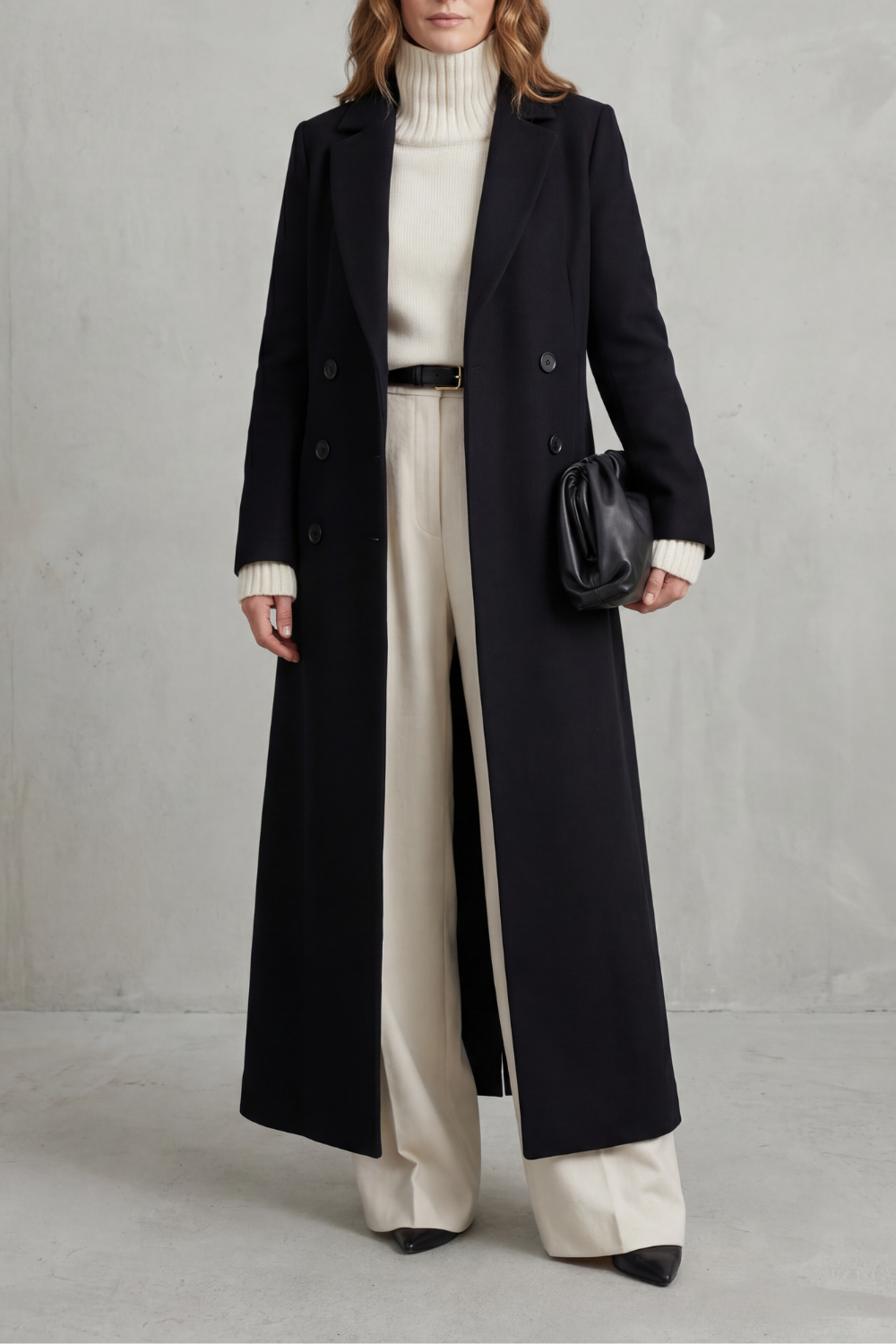 Women's Custom-Fit Long Wool Coat – Vivienne