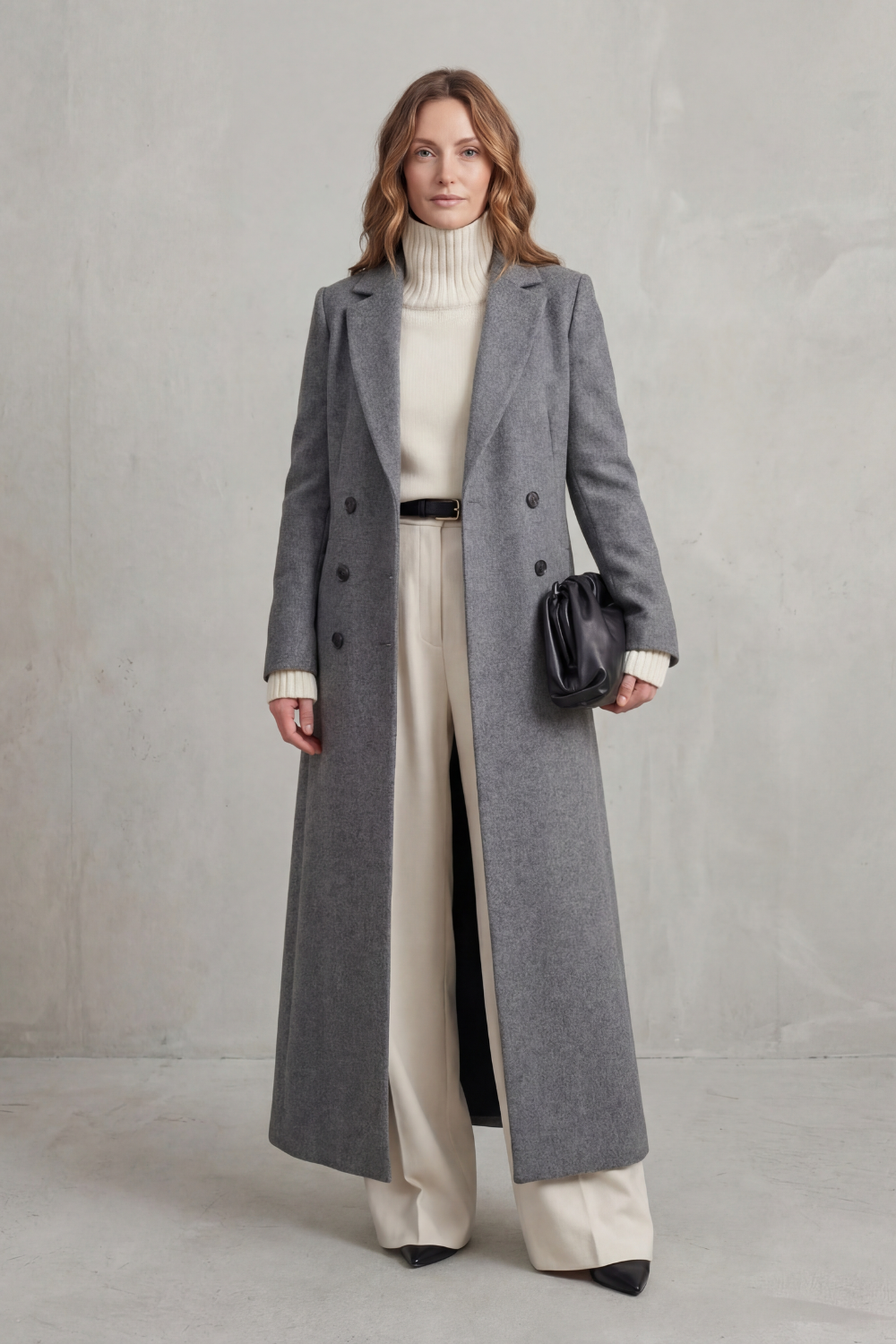 Women's Custom-Fit Long Wool Coat – Vivienne