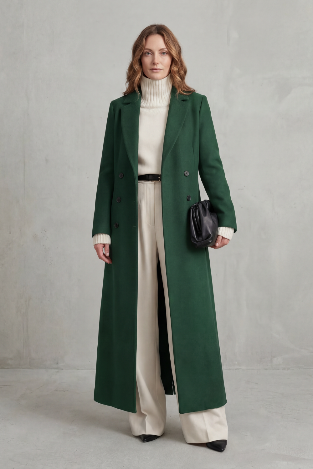 Women's Custom-Fit Long Wool Coat – Vivienne