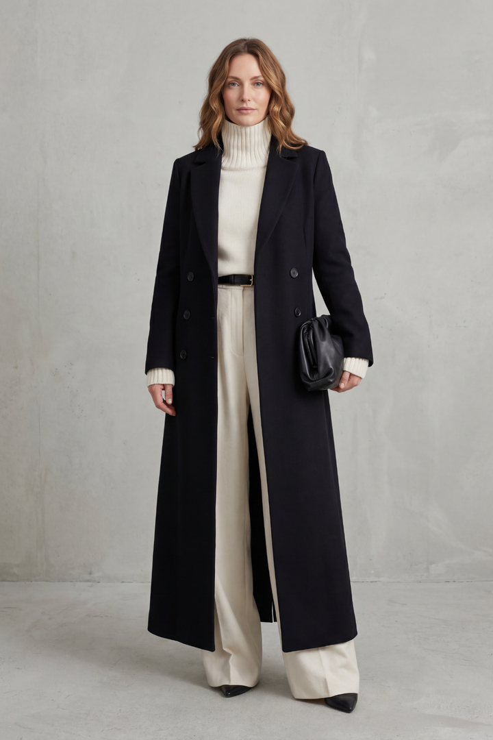 Women's Custom-Fit Long Wool Coat – Vivienne