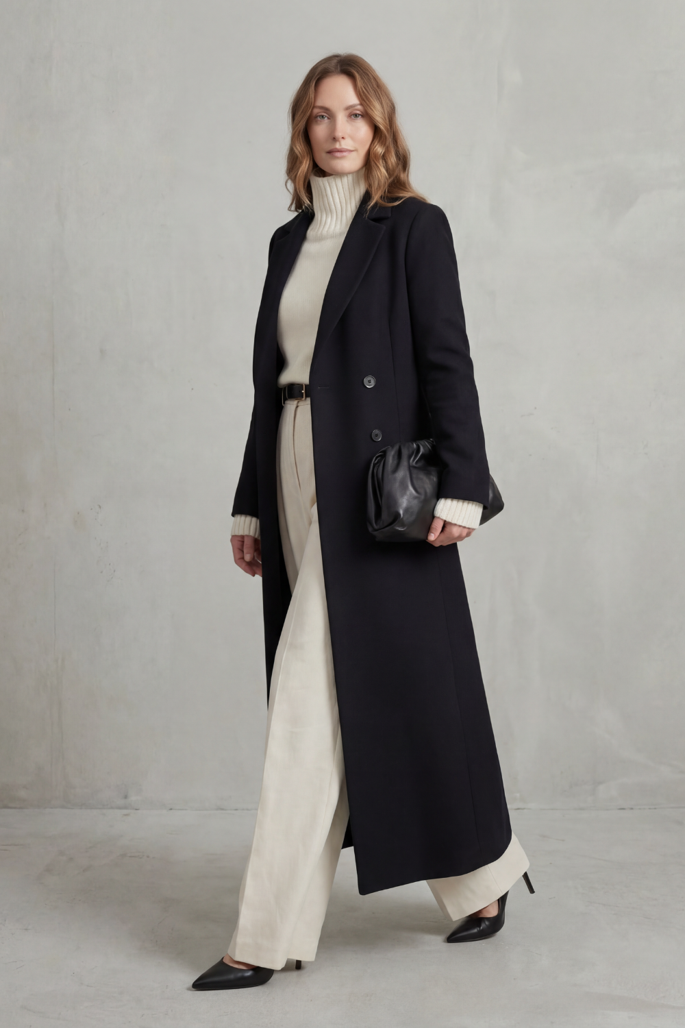 Women's Custom-Fit Long Wool Coat – Vivienne