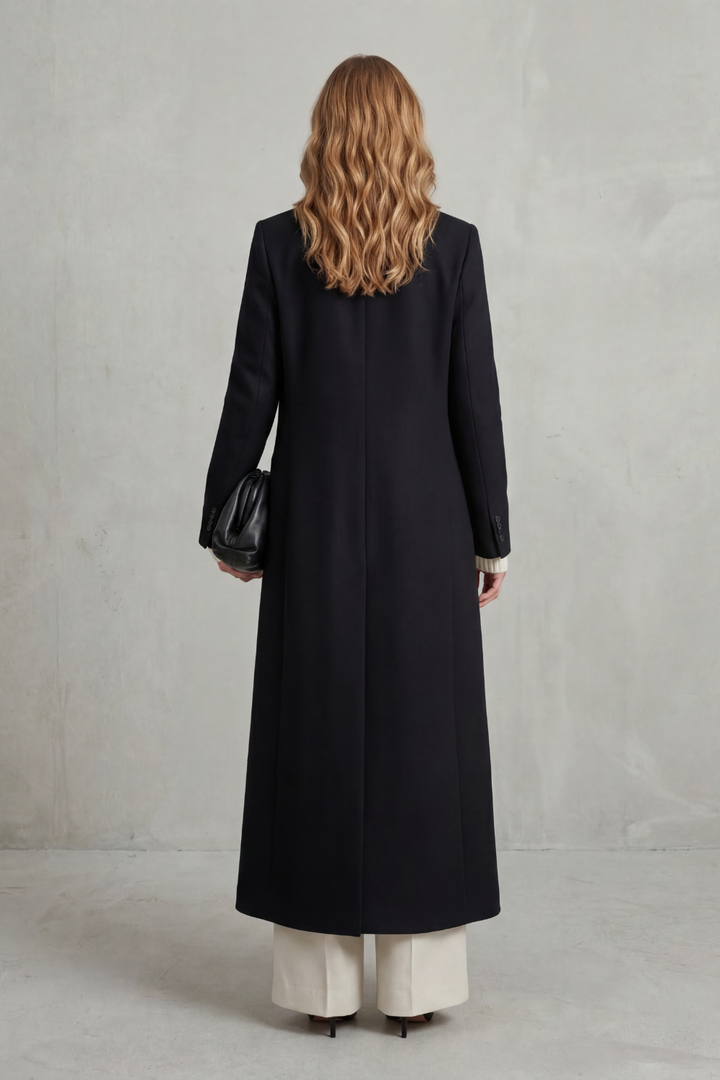 Women's Custom-Fit Long Wool Coat – Vivienne