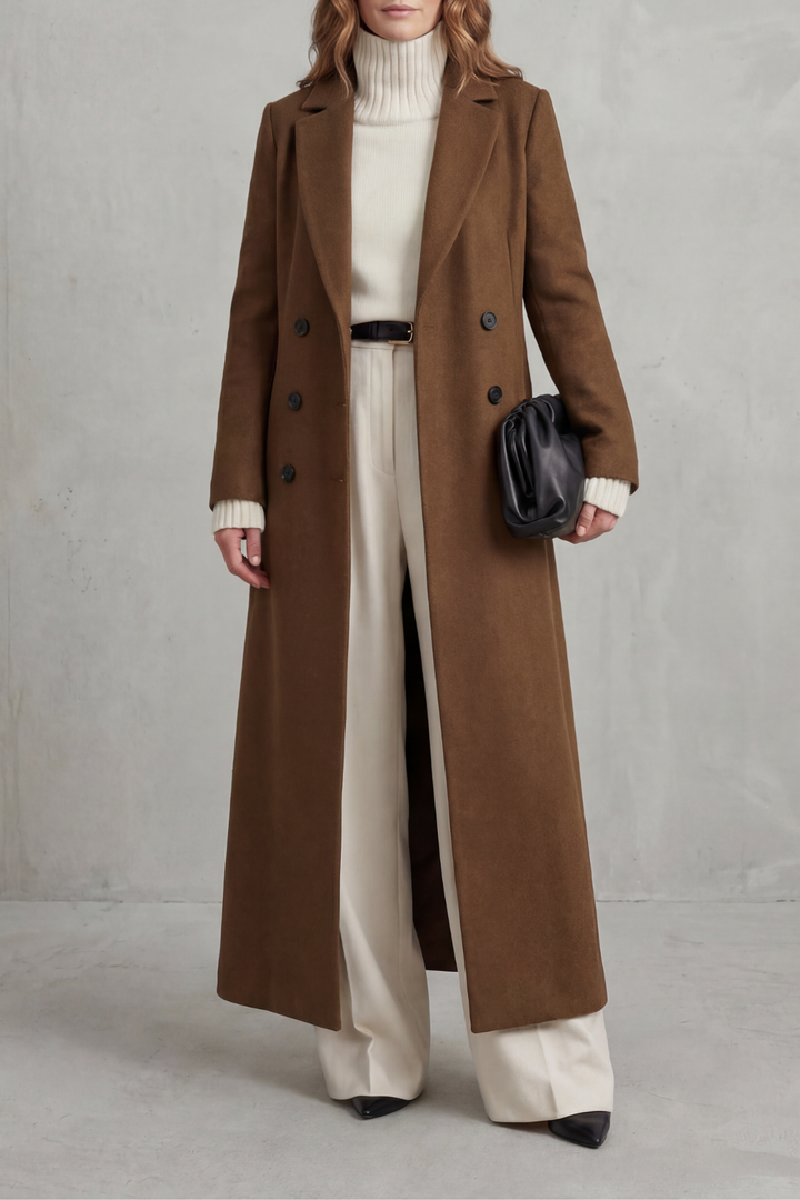 Women's Custom-Fit Long Wool Coat – Vivienne