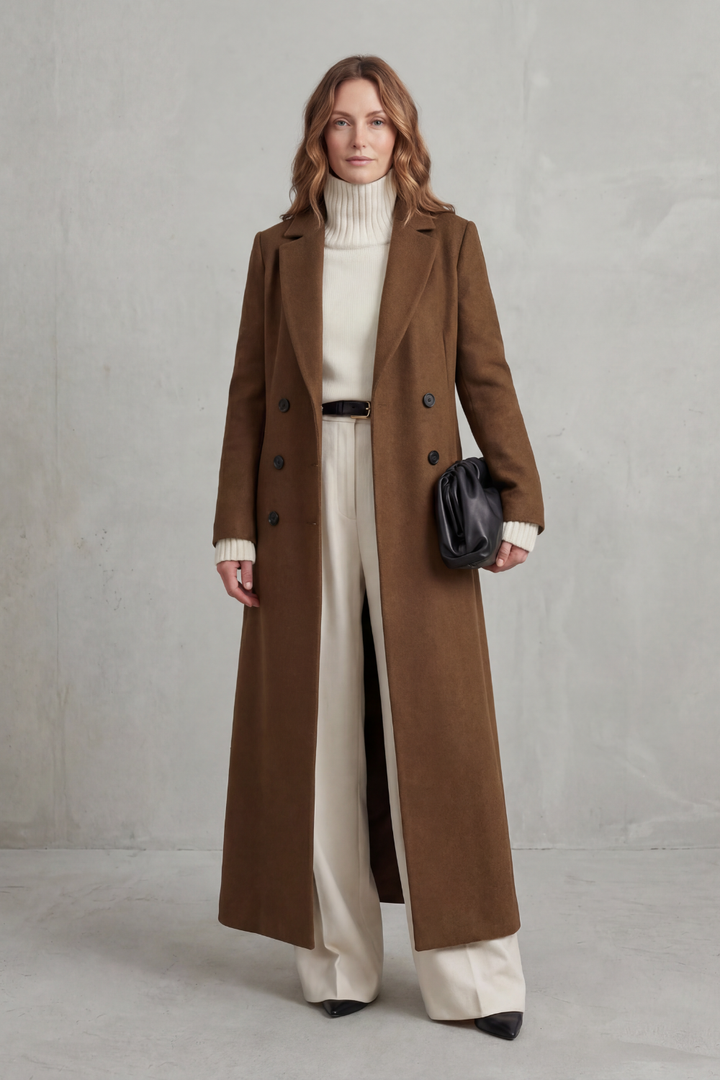 Women's Custom-Fit Long Wool Coat – Vivienne