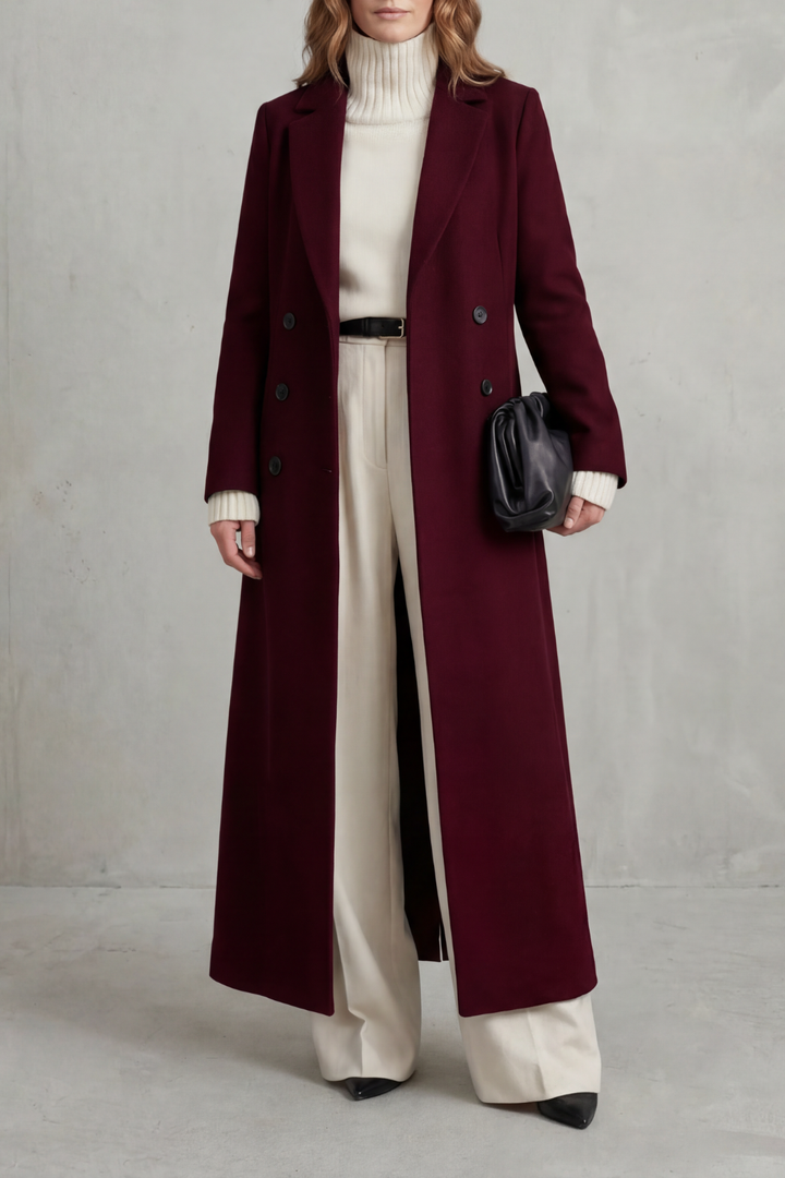 Women's Custom-Fit Long Wool Coat – Vivienne