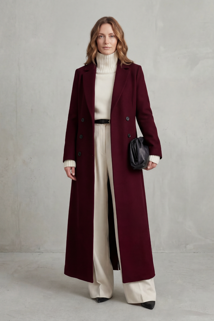 Women's Custom-Fit Long Wool Coat – Vivienne