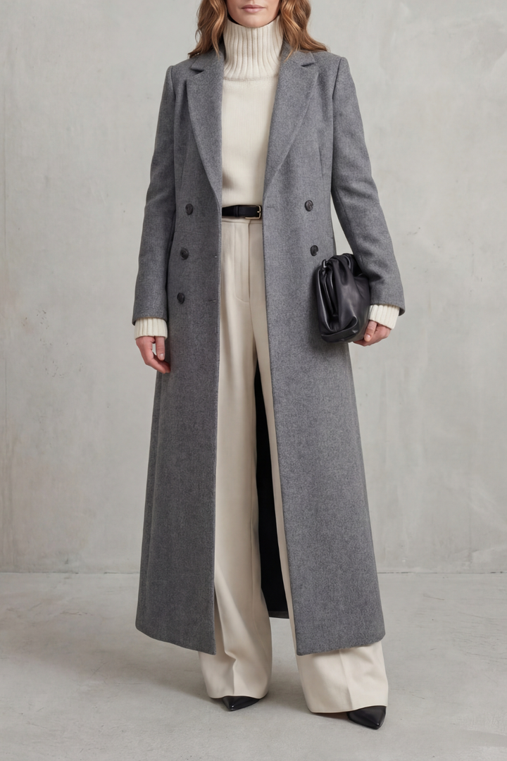 Women's Custom-Fit Long Wool Coat – Vivienne