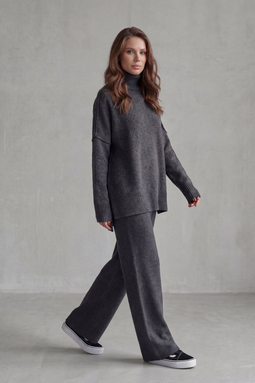 Women's Oversized Roll Neck Jumper and Trouser Set - Gaurielle