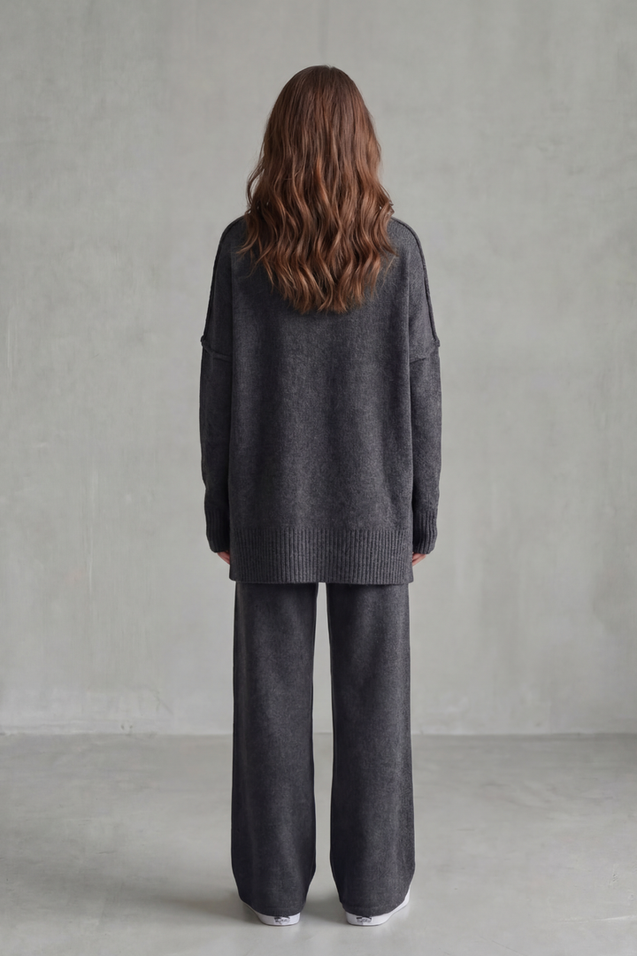 Women's Oversized Roll Neck Jumper and Trouser Set - Gaurielle