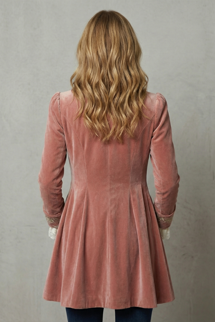 Women's Vintage-Inspired Embroidered Long Coat – Isolde