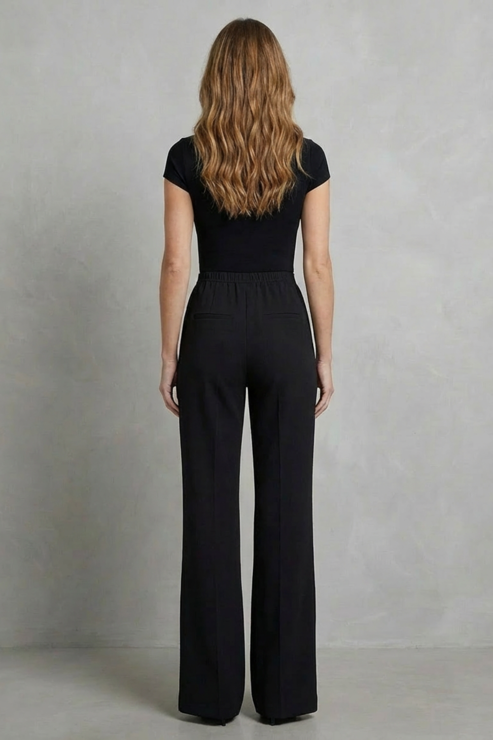 Women's High Waisted Wide Leg Tailored Trousers - Corvienne