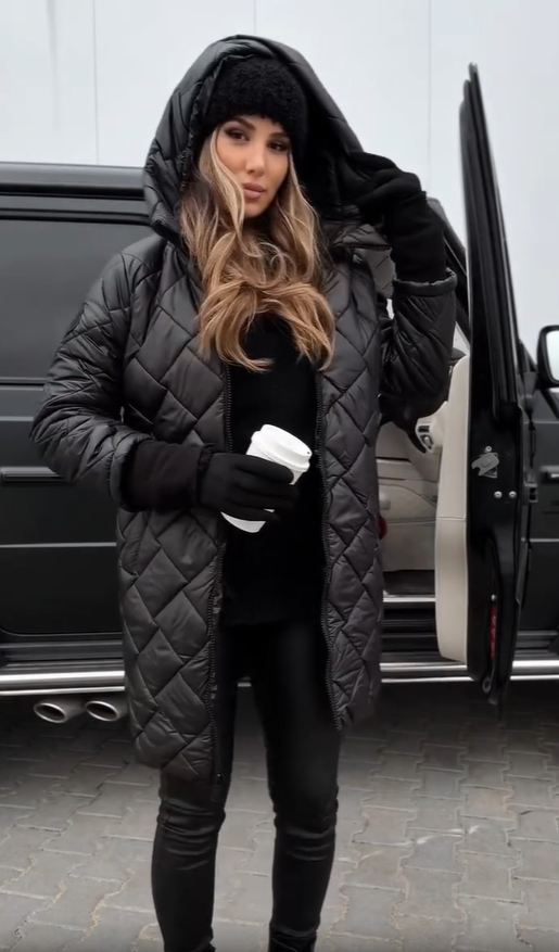 Bogna - Elegant Quilted Puffer Jacket with Hood
