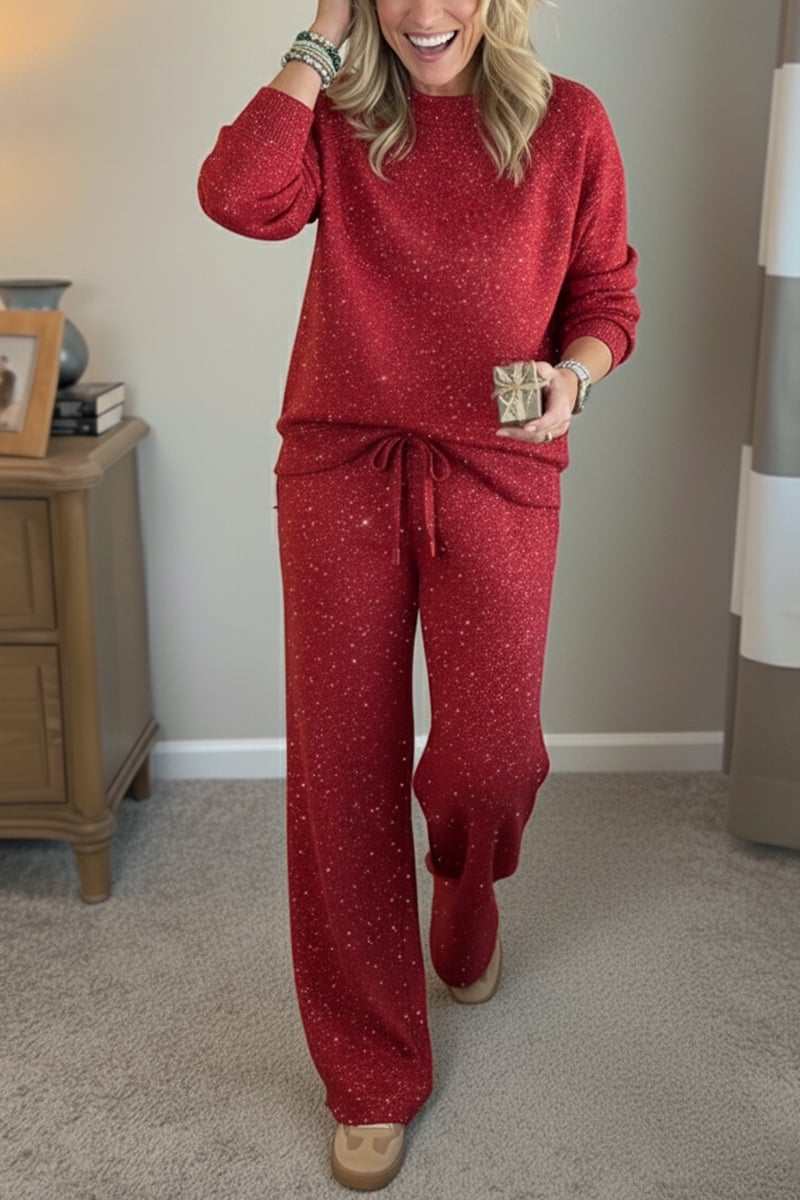 Viviana - Gloss Finish Casual Set