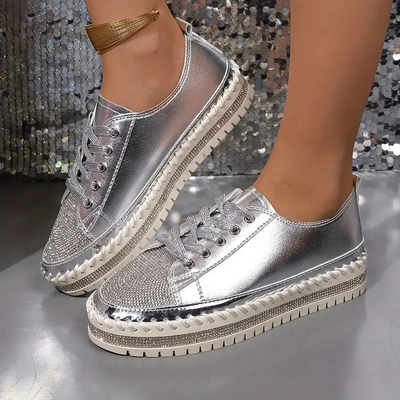 Crissa™ |  Rhinestone Orthopedic Sneakers