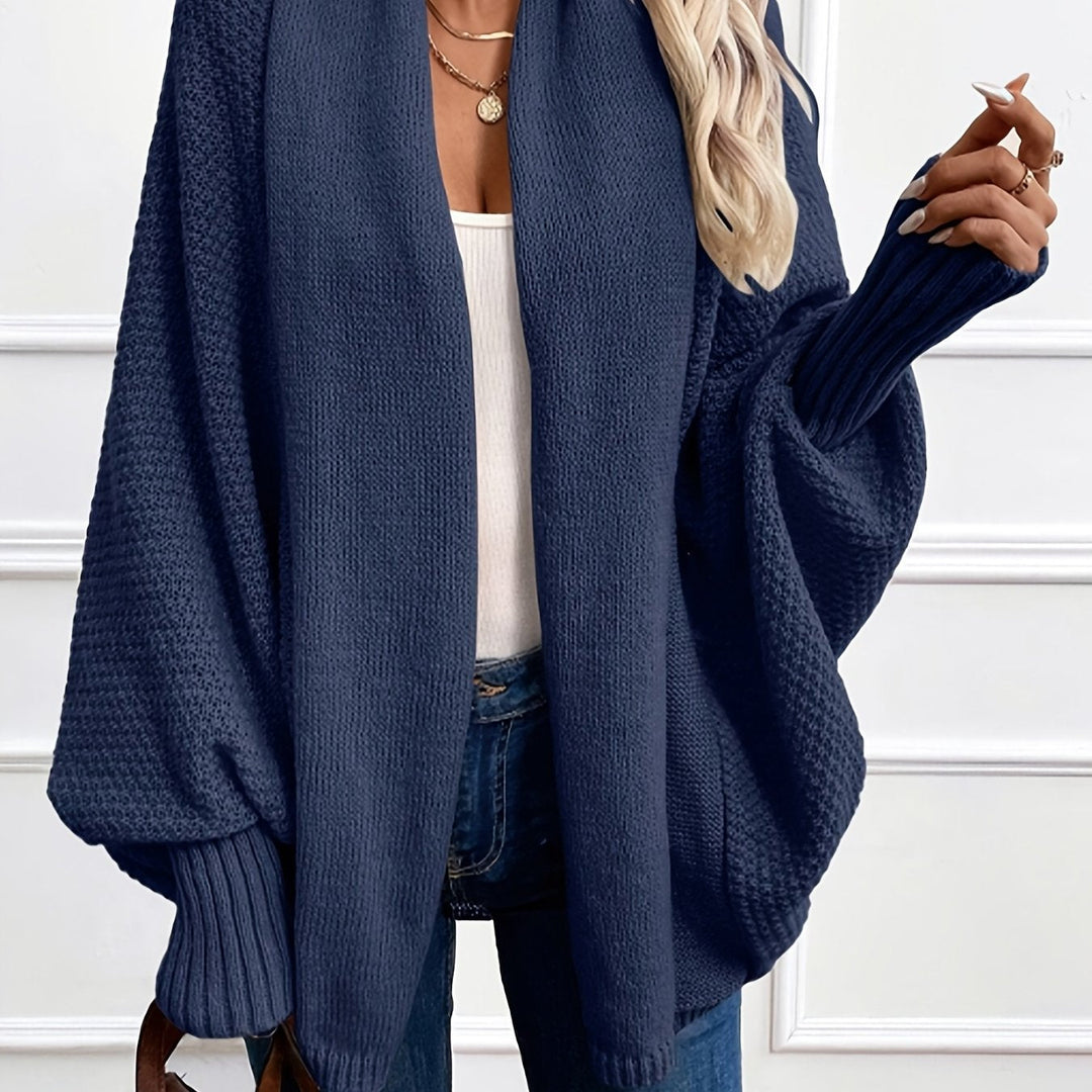 Islay women's batwing cardigan in Navy – front view