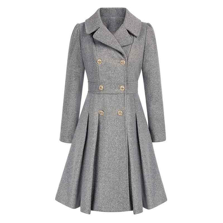 Thirsk women's fit-and-flare coat in Grey – front view