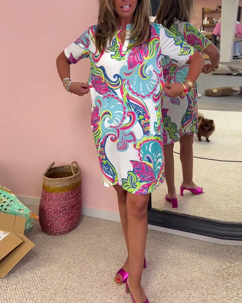 Nadia - Printed midi dress