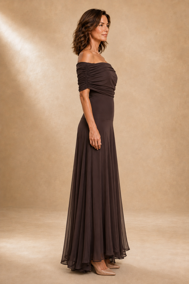 Women's One Shoulder Draped Maxi Dress – Amelia