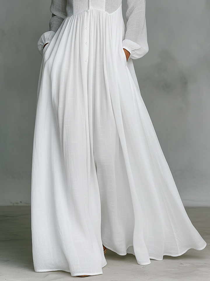 Alisa | Minimalist linen maxi dres