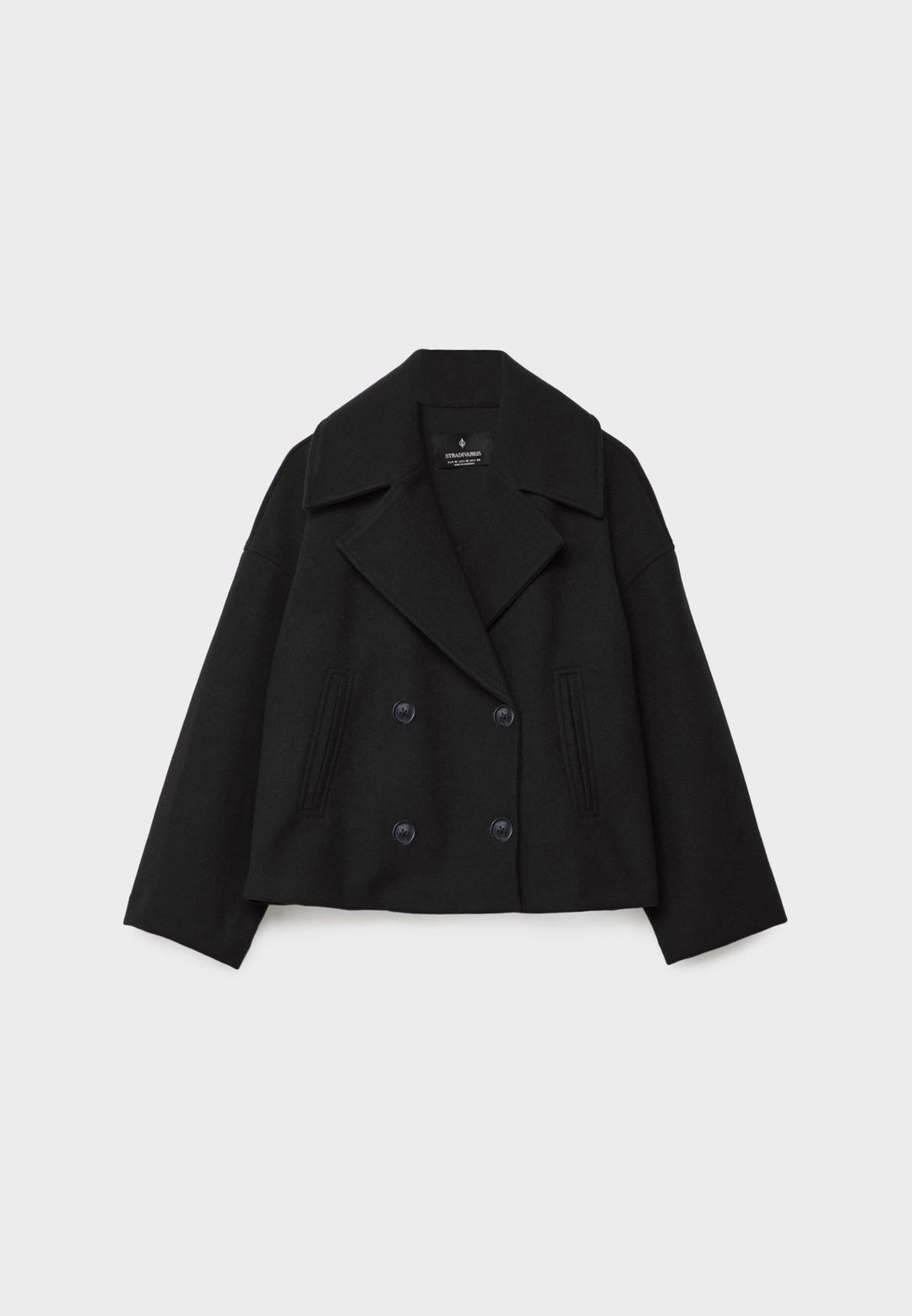 Corbridge women's cropped jacket in Black – front view