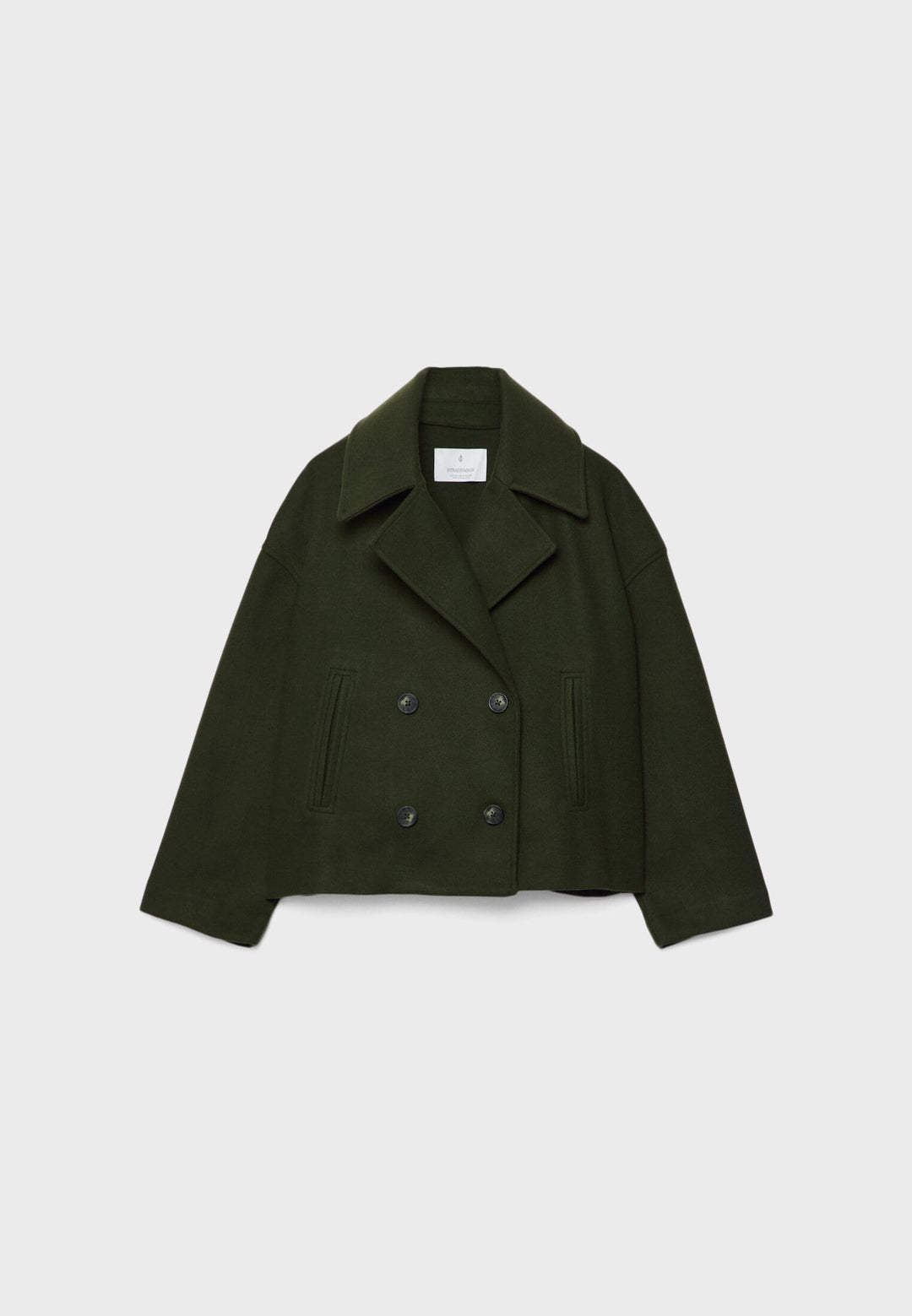 Corbridge women's cropped jacket in Khaki – front view