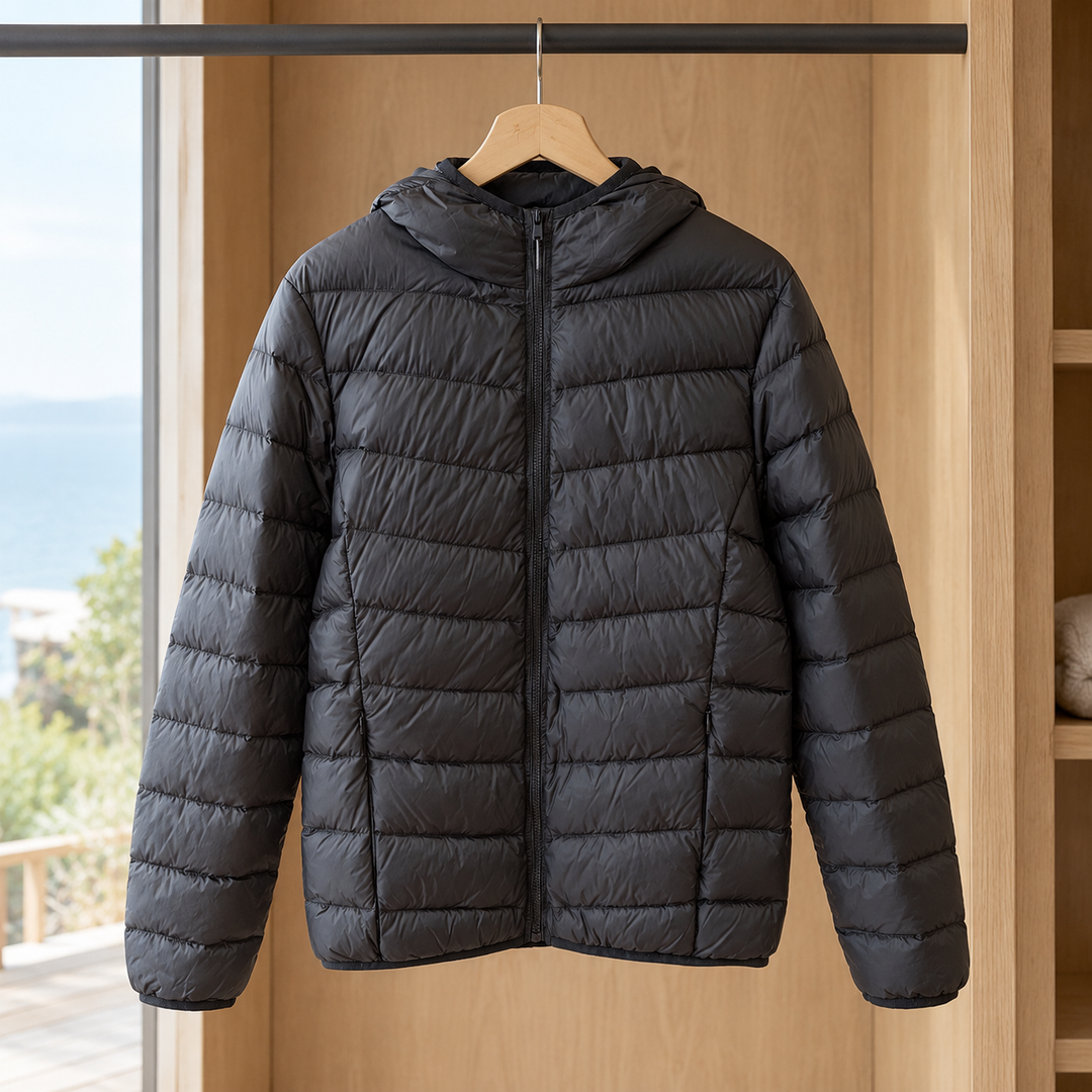 Rothbury women's hooded puffer jacket in Black – front view