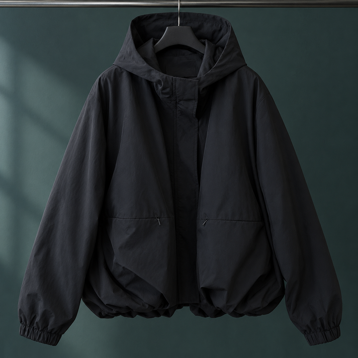 Truro women's hooded jacket in Black – front view