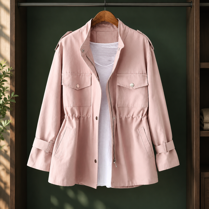 Kirkwall women's utility jacket in Blush Pink – front view