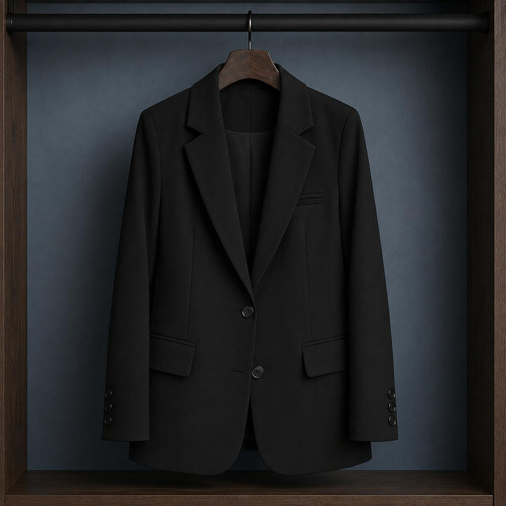 Kingsbridge women's tailored blazer in Black – front view