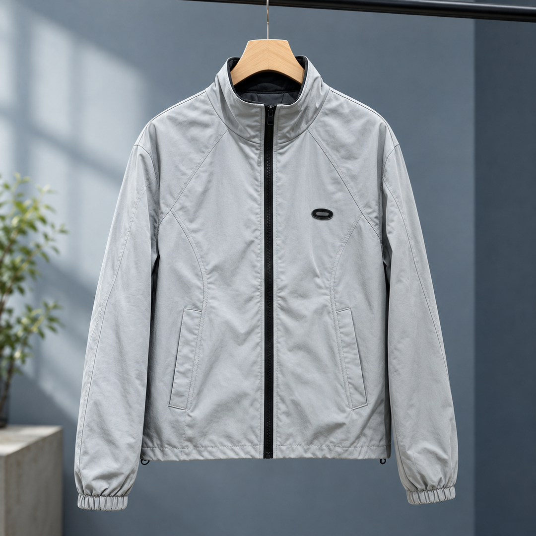 Kinross women's windbreaker jacket in Grey – front view