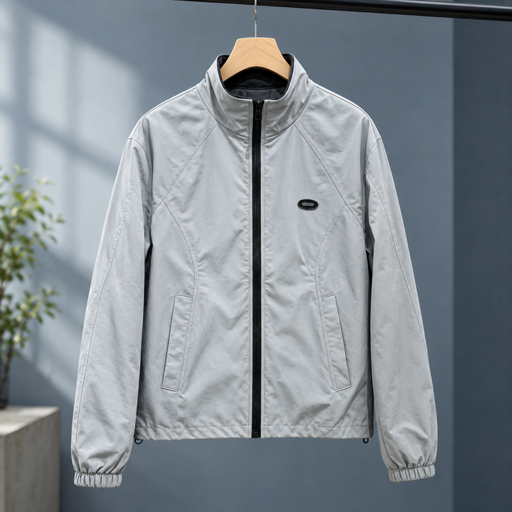 Kinross women's windbreaker jacket in Grey – front view